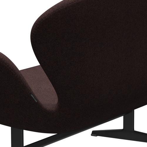 [product_category]-Fritz Hansen Swan Sofa 2 Seater, Black Lacquered/Divina Melange Dusty Violet-Fritz Hansen-3321-DIM677-BLLA-FRI-5