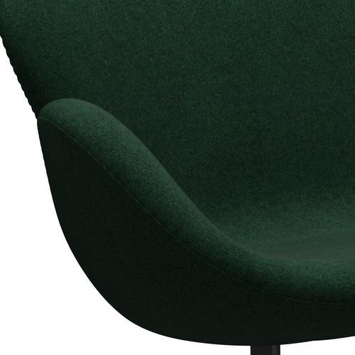 [product_category]-Fritz Hansen Swan Sofa 2 Seater, Black Lacquered/Divina Melange Warm Dark Green-Fritz Hansen-3321-DIM967-BLLA-FRI-7