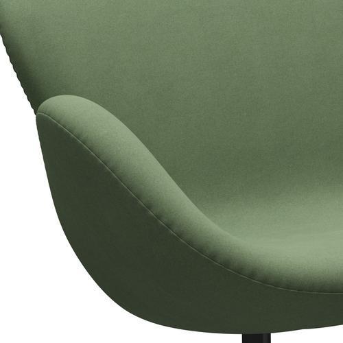 [product_category]-Fritz Hansen Swan Sofa 2 Seater, Black Lacquered/Divina Olive Green-Fritz Hansen-3321-DIV856-BLLA-FRI-7