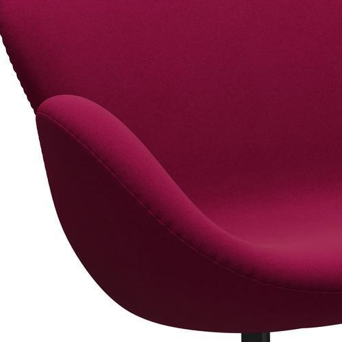 [product_category]-Fritz Hansen Swan Sofa 2 Seater, Black Lacquered/Divina Pink Dark-Fritz Hansen-3321-DIV662-BLLA-FRI-7