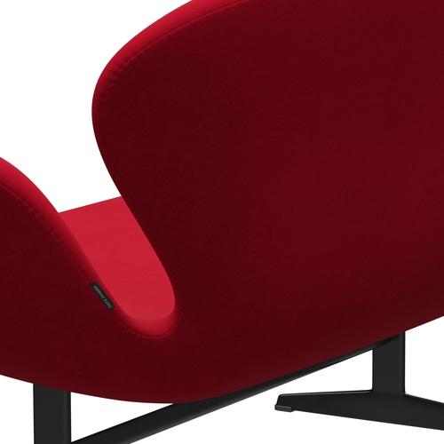 [product_category]-Fritz Hansen Swan Sofa 2 Seater, Black Lacquered/Divina Pink-Fritz Hansen-3321-DIV636-BLLA-FRI-5