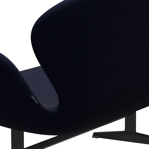 [product_category]-Fritz Hansen Swan Sofa 2 Seater, Black Lacquered/Fame Black Blue-Fritz Hansen-3321-F66132-BLLA-FRI-5