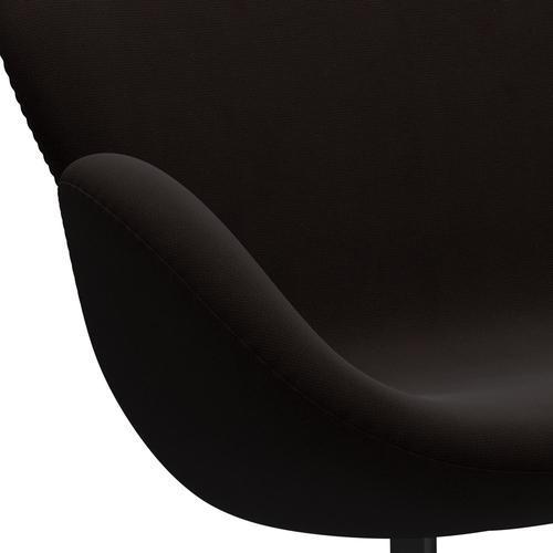 [product_category]-Fritz Hansen Swan Sofa 2 Seater, Black Lacquered/Fame Dark Brown-Fritz Hansen-3321-F61044-BLLA-FRI-7