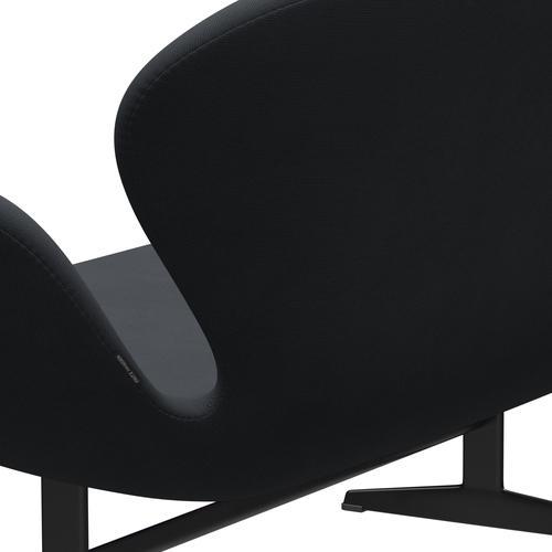 [product_category]-Fritz Hansen Swan Sofa 2 Seater, Black Lacquered/Fame Grey (60003)-Fritz Hansen-3321-F60003-BLLA-FRI-5