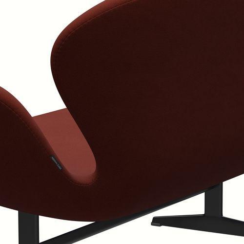 [product_category]-Fritz Hansen Swan Sofa 2 Seater, Black Lacquered/Fame Light Brown (63076)-Fritz Hansen-3321-F63076-BLLA-FRI-7