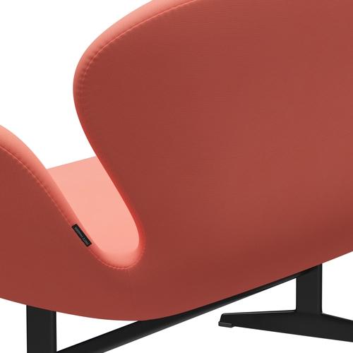 [product_category]-Fritz Hansen Swan Sofa 2 Seater, Black Lacquered/Fame Pink Light-Fritz Hansen-3321-F64165-BLLA-FRI-5