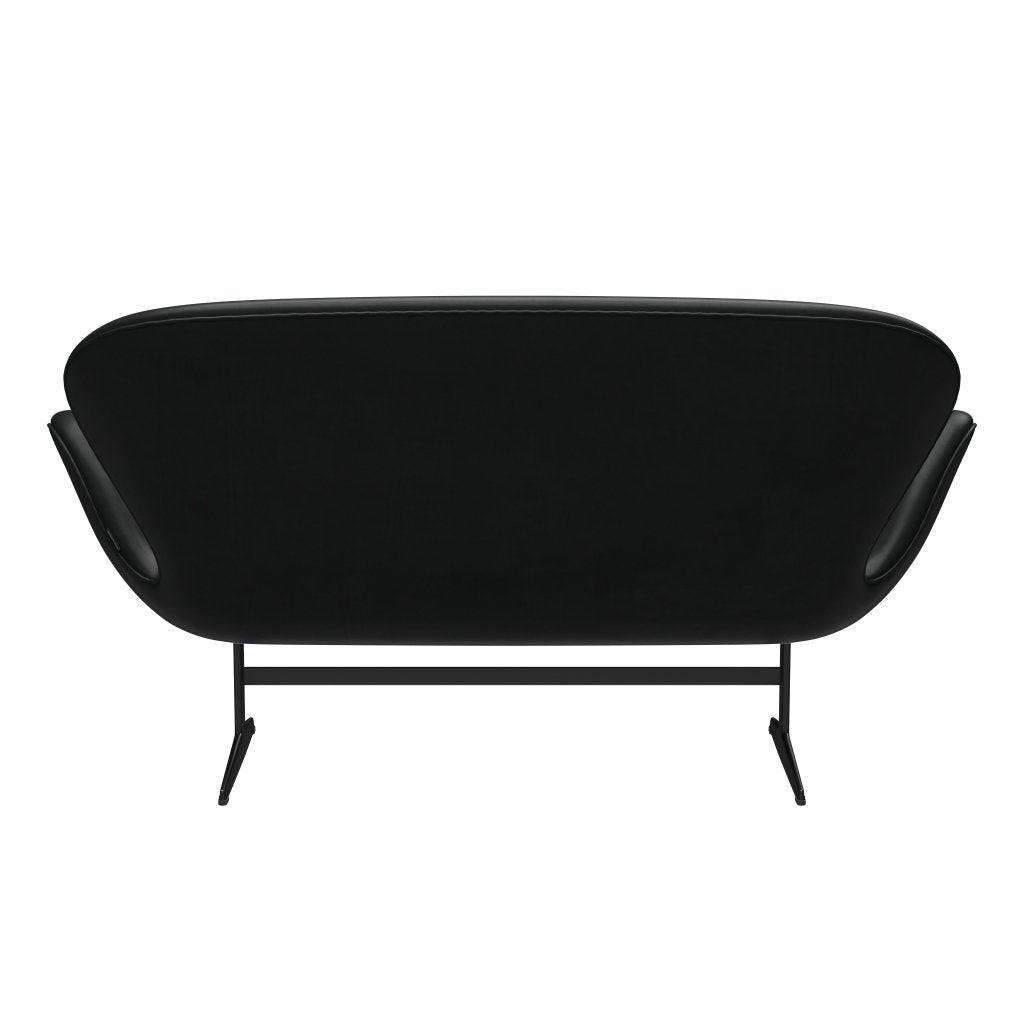 [product_category]-Fritz Hansen Swan Sofa 2 Seater, Black Lacquered/Grace Black-Fritz Hansen-3321-ELBLA-BLLA-FRI-4