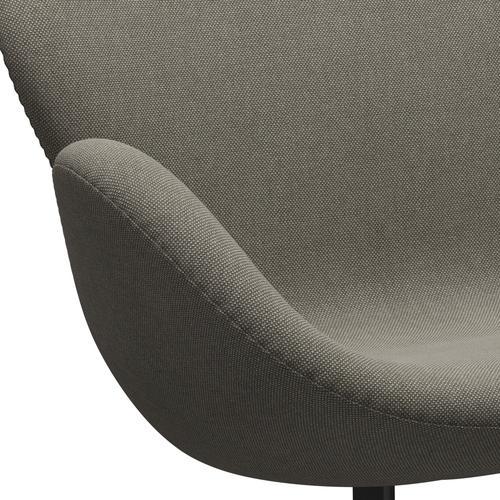 [product_category]-Fritz Hansen Swan Sofa 2 Seater, Black Lacquered/Hallingdal Beige-Fritz Hansen-3321-HAL123-BLLA-FRI-7