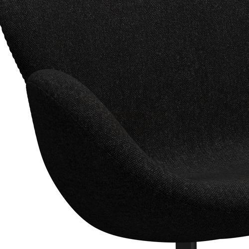 [product_category]-Fritz Hansen Swan Sofa 2 Seater, Black Lacquered/Hallingdal Charcoal-Fritz Hansen-3321-HAL180-BLLA-FRI-7