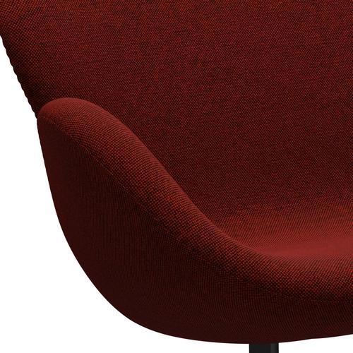 [product_category]-Fritz Hansen Swan Sofa 2 Seater, Black Lacquered/Hallingdal Red/Black-Fritz Hansen-3321-HAL596-BLLA-FRI-6