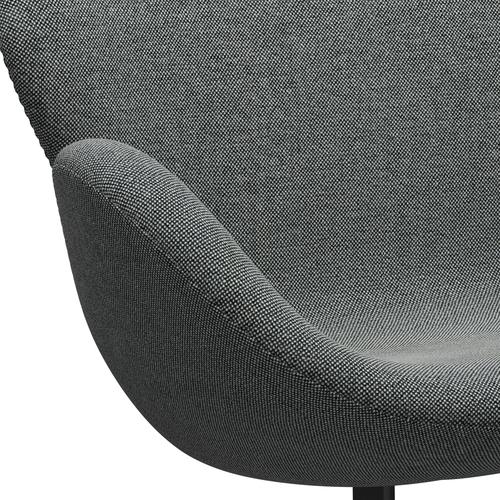 [product_category]-Fritz Hansen Swan Sofa 2 Seater, Black Lacquered/Hallingdal White/Brown-Fritz Hansen-3321-HAL126-BLLA-FRI-7