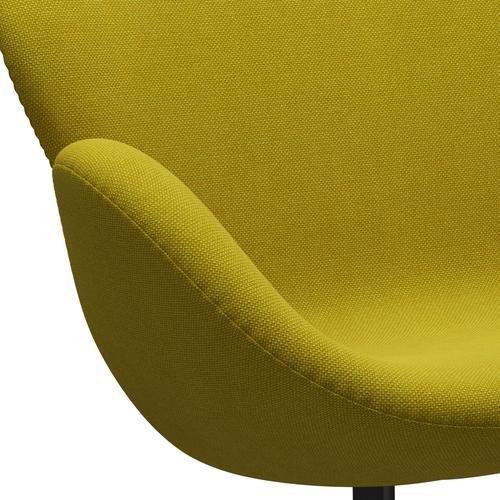 [product_category]-Fritz Hansen Swan Sofa 2 Seater, Black Lacquered/Hallingdal Yellow/Green-Fritz Hansen-3321-HAL420-BLLA-FRI-7