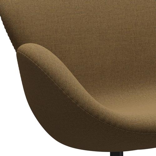 [product_category]-Fritz Hansen Swan Sofa 2 Seater, Black Lacquered/Re Wool Mustard/Natural-Fritz Hansen-3321-REW358-BLLA-FRI-7