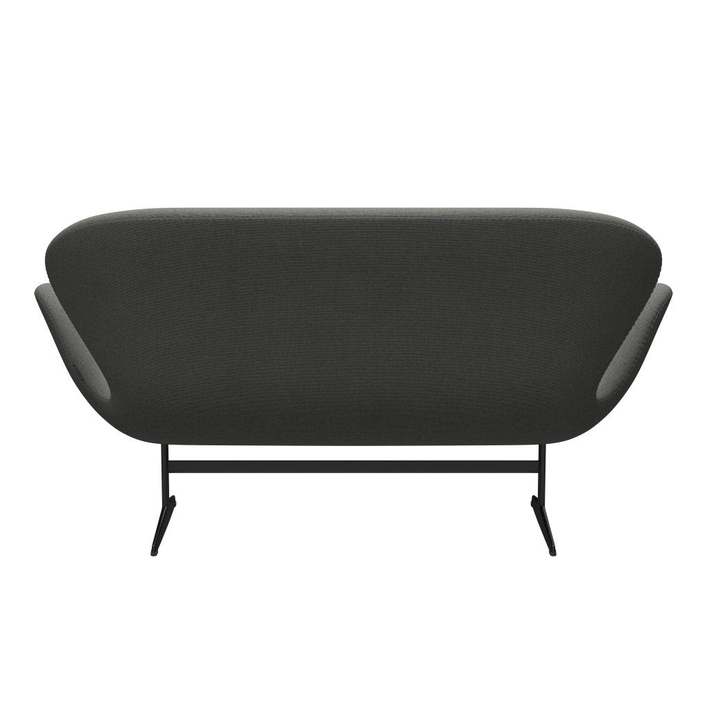 [product_category]-Fritz Hansen Swan Sofa 2 Seater, Black Lacquered/Re Wool Taupe/Natural-Fritz Hansen-3321-REW158-BLLA-FRI-4