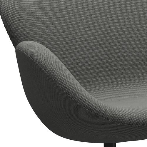 [product_category]-Fritz Hansen Swan Sofa 2 Seater, Black Lacquered/Re Wool Taupe/Natural-Fritz Hansen-3321-REW158-BLLA-FRI-7