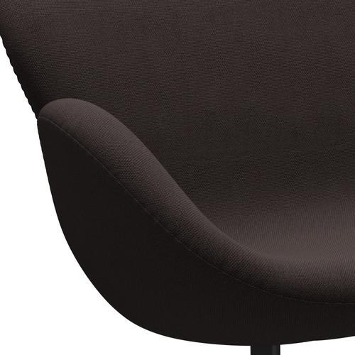 [product_category]-Fritz Hansen Swan Sofa 2 Seater, Black Lacquered/Steelcut Dark Earth Brown-Fritz Hansen-3321-STI695-BLLA-FRI-7