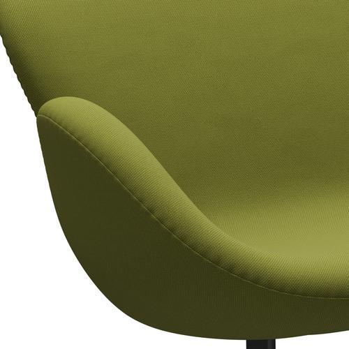 [product_category]-Fritz Hansen Swan Sofa 2 Seater, Black Lacquered/Steelcut Light Military Green-Fritz Hansen-3321-STI950-BLLA-FRI-7