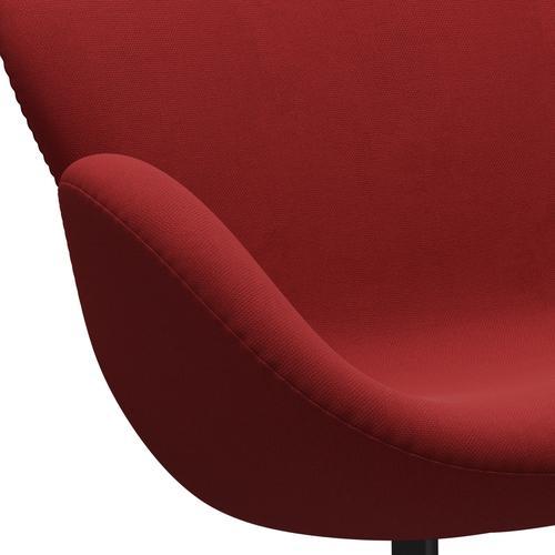 [product_category]-Fritz Hansen Swan Sofa 2 Seater, Black Lacquered/Steelcut Red-Fritz Hansen-3321-STI660-BLLA-FRI-7