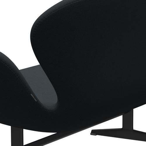 [product_category]-Fritz Hansen Swan Sofa 2 Seater, Black Lacquered/Steelcut Trio Black-Fritz Hansen-3321-STR195-BLLA-FRI-5