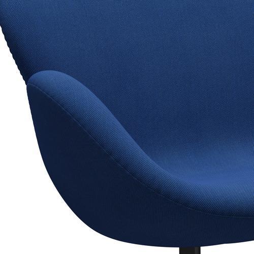 [product_category]-Fritz Hansen Swan Sofa 2 Seater, Black Lacquered/Steelcut Trio Cobalt Blue-Fritz Hansen-3321-STR746-BLLA-FRI-7