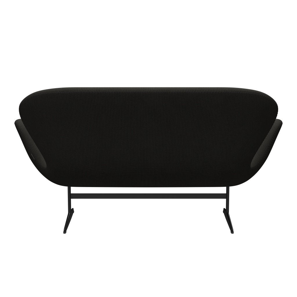 [product_category]-Fritz Hansen Swan Sofa 2 Seater, Black Lacquered/Steelcut Trio Dark Brown-Fritz Hansen-3321-STR383-BLLA-FRI-4