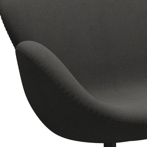 [product_category]-Fritz Hansen Swan Sofa 2 Seater, Black Lacquered/Steelcut Trio Dark Grey-Fritz Hansen-3321-STR176-BLLA-FRI-7