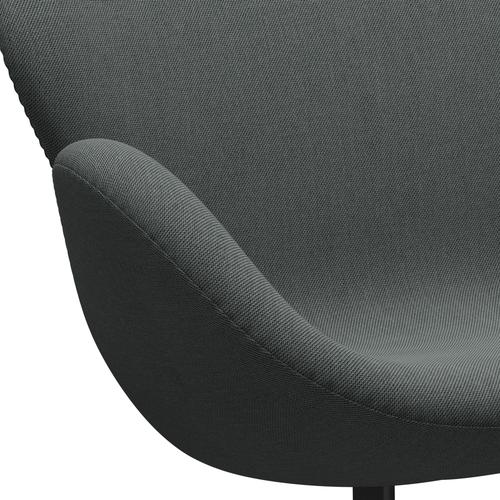 [product_category]-Fritz Hansen Swan Sofa 2 Seater, Black Lacquered/Steelcut Trio Kohle-Fritz Hansen-3321-STR153-BLLA-FRI-7