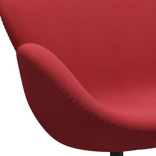 [product_category]-Fritz Hansen Swan Sofa 2 Seater, Black Lacquered/Steelcut Trio Red-Fritz Hansen-3321-STR553-BLLA-FRI-7