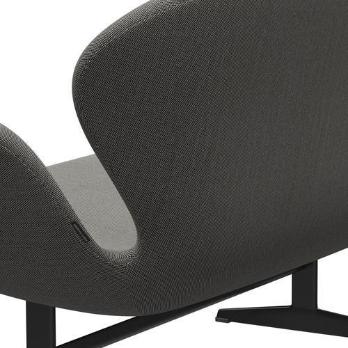 [product_category]-Fritz Hansen Swan Sofa 2 Seater, Black Lacquered/Steelcut Trio White/Black-Fritz Hansen-3321-STR124-BLLA-FRI-5