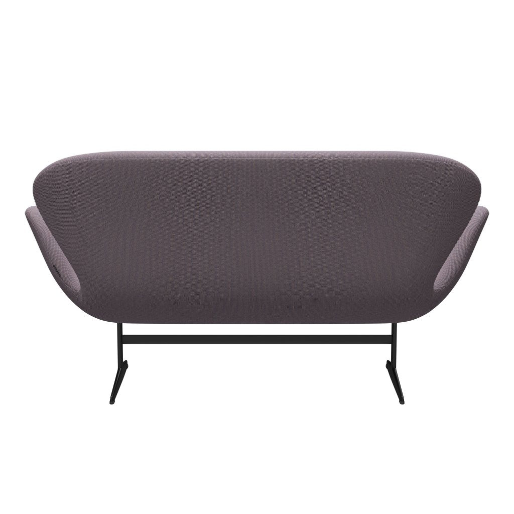 [product_category]-Fritz Hansen Swan Sofa 2 Seater, Black Lacquered/Steelcut Trio White/Violet-Fritz Hansen-3321-STR806-BLLA-FRI-4