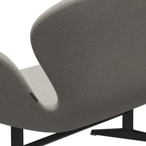 [product_category]-Fritz Hansen Swan Sofa 2 Seater, Black Lacquered/Sunniva Beige-Fritz Hansen-3321-SV717-BLLA-FRI-5