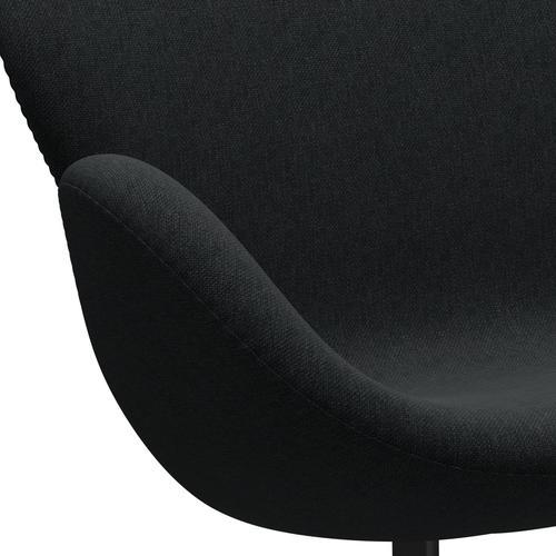 [product_category]-Fritz Hansen Swan Sofa 2 Seater, Black Lacquered/Sunniva Black/Dark Grey-Fritz Hansen-3321-SV183-BLLA-FRI-7