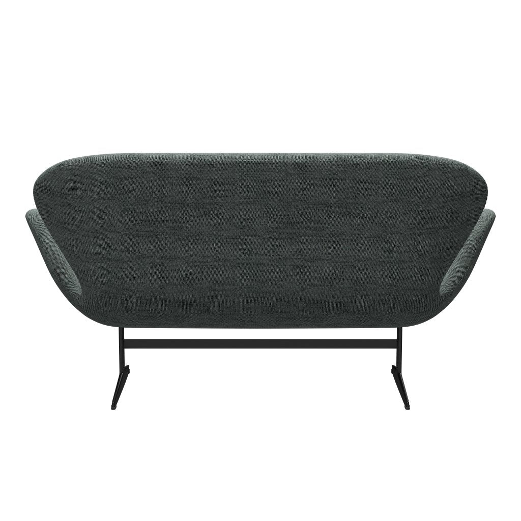 [product_category]-Fritz Hansen Swan Sofa 2 Seater, Black Lacquered/Sunniva Black/White-Fritz Hansen-3321-SV163-BLLA-FRI-4