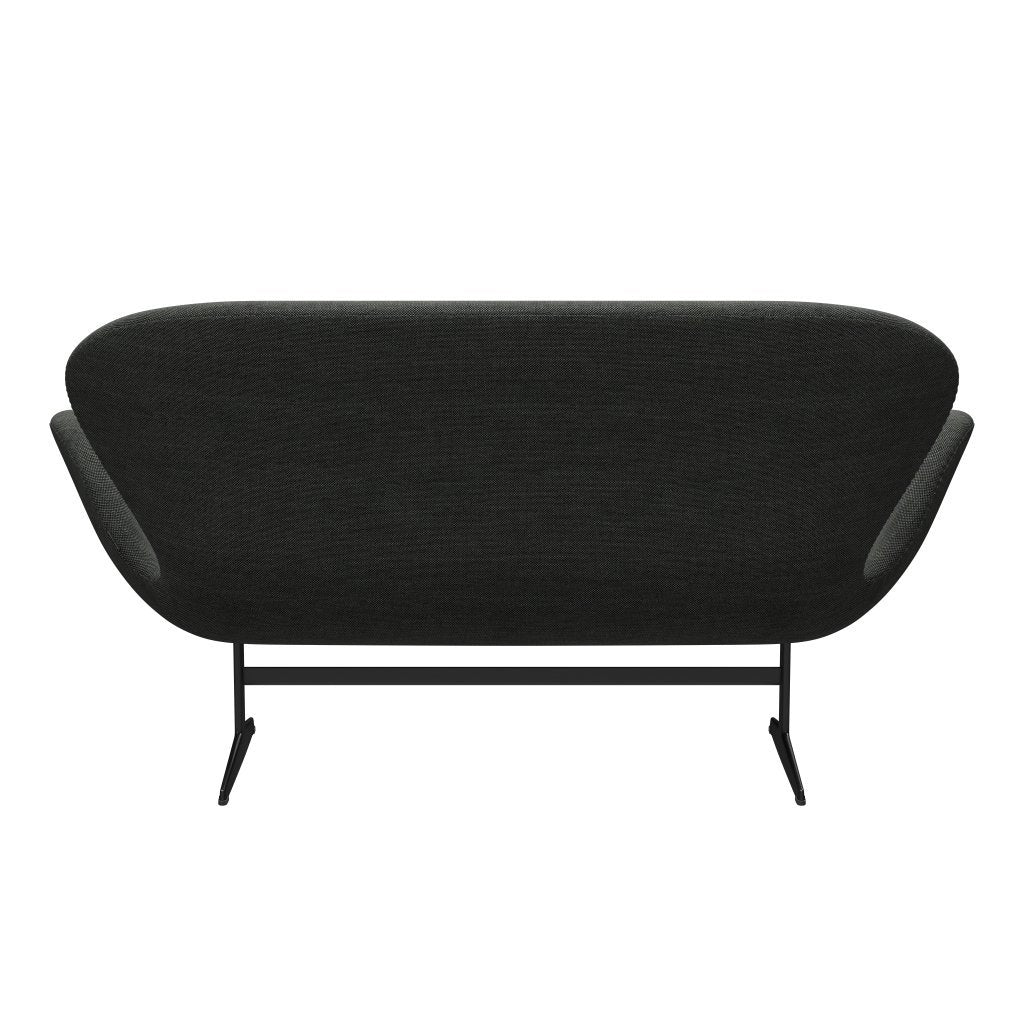 [product_category]-Fritz Hansen Swan Sofa 2 Seater, Black Lacquered/Sunniva Light Grey/Dark Grey-Fritz Hansen-3321-SV173-BLLA-FRI-4