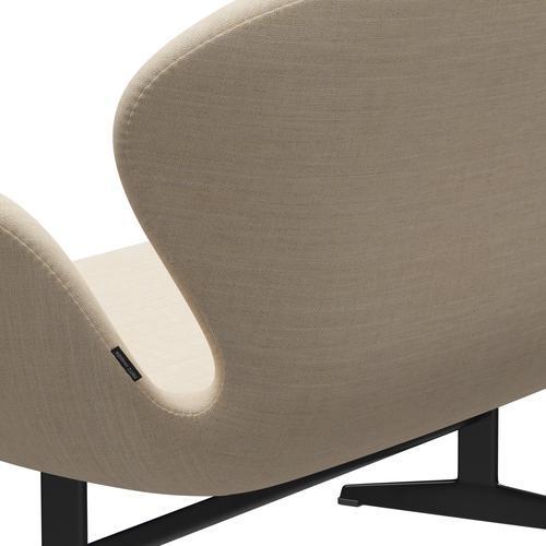 [product_category]-Fritz Hansen Swan Sofa 2 Seater, Black Lacquered/Sunniva Sand-Fritz Hansen-3321-SV811-BLLA-FRI-5