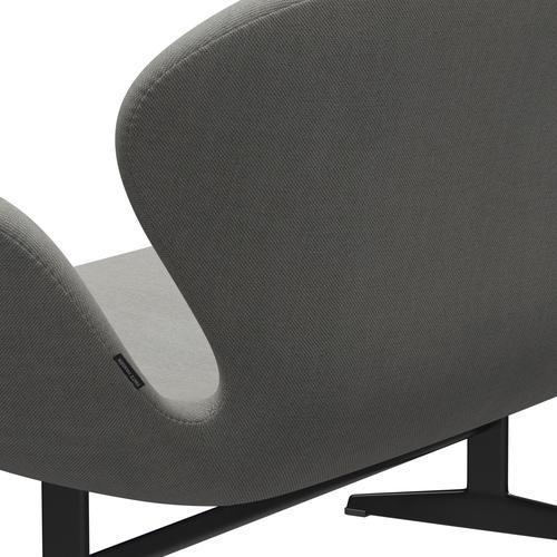 [product_category]-Fritz Hansen Swan Sofa 2 Seater, Black Lacquered/Sunniva Sand/Light Grey-Fritz Hansen-3321-SV153-BLLA-FRI-5