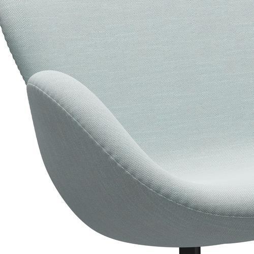 [product_category]-Fritz Hansen Swan Sofa 2 Seater, Black Lacquered/Sunniva White/Light Blue-Fritz Hansen-3321-SV723-BLLA-FRI-7