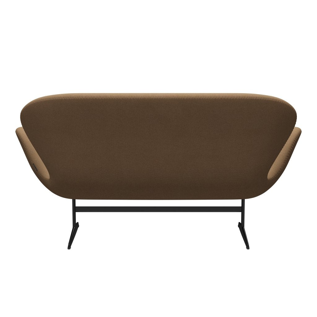 [product_category]-Fritz Hansen Swan Sofa 2 Seater, Black Lacquered/Tonus Camel-Fritz Hansen-3321-TON244-BLLA-FRI-4