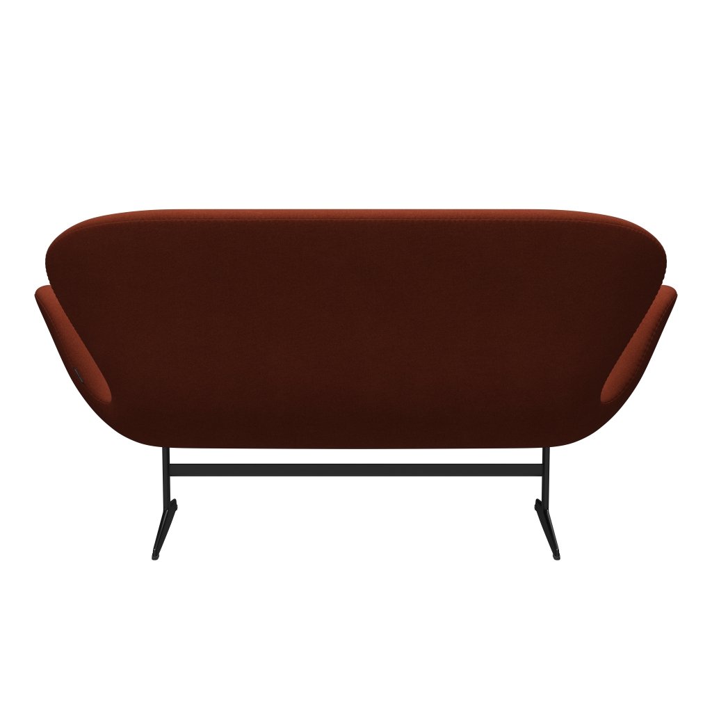 [product_category]-Fritz Hansen Swan Sofa 2 Seater, Black Lacquered/Tonus Rust-Fritz Hansen-3321-TON474-BLLA-FRI-4