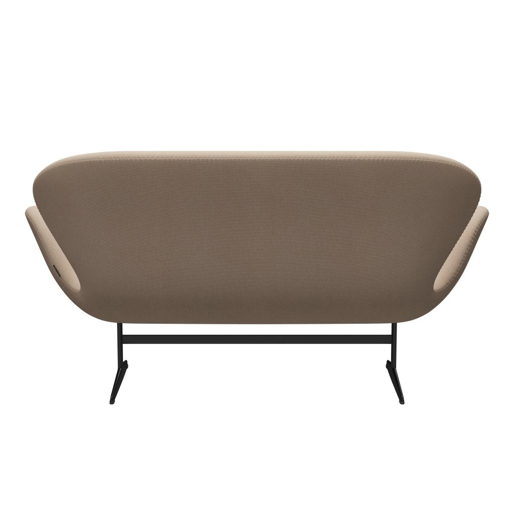 [product_category]-Fritz Hansen Swan Sofa 2 Seater, Black Lacquered/Tonus Sand-Fritz Hansen-3321-TON135-BLLA-FRI-4