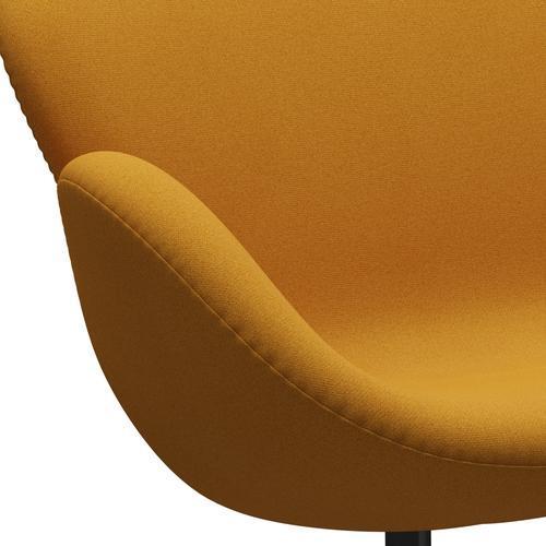 [product_category]-Fritz Hansen Swan Sofa 2 Seater, Black Lacquered/Tonus Warm Yellow-Fritz Hansen-3321-TON454-BLLA-FRI-7