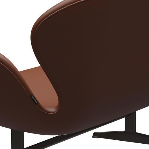 [product_category]-Fritz Hansen Swan Sofa 2 Seater, Brown Bronze/Aura Cognac-Fritz Hansen-3321-CLTAN-BBBASE-FRI-5