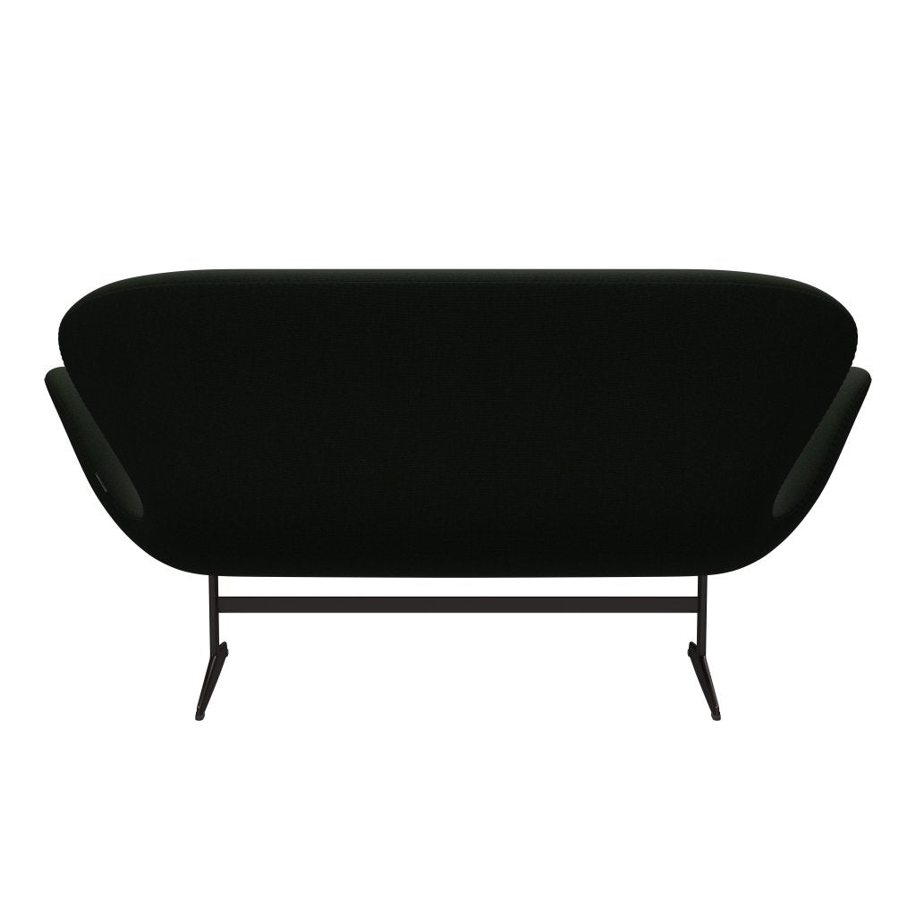 [product_category]-Fritz Hansen Swan Sofa 2 Seater, Brown Bronze/Canvas Dark Green-Fritz Hansen-3321-CA0996-BBBASE-FRI-4