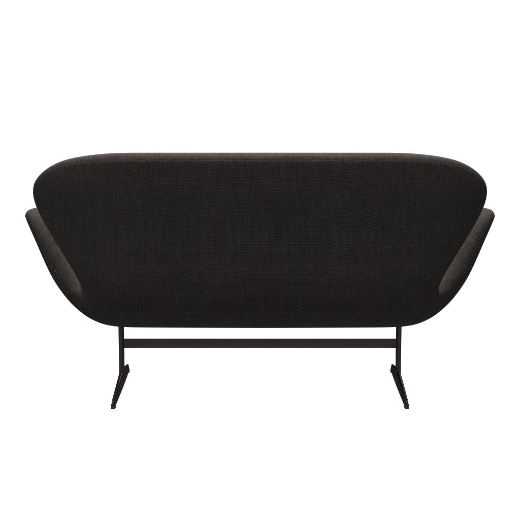 [product_category]-Fritz Hansen Swan Sofa 2 Seater, Brown Bronze/Canvas Dark Grey-Fritz Hansen-3321-CA0154-BBBASE-FRI-4