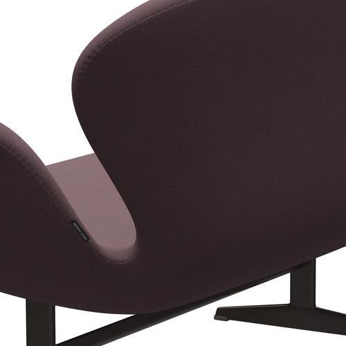 [product_category]-Fritz Hansen Swan Sofa 2 Seater, Brown Bronze/Capture Aubergine-Fritz Hansen-3321-CP6302-BBBASE-FRI-5