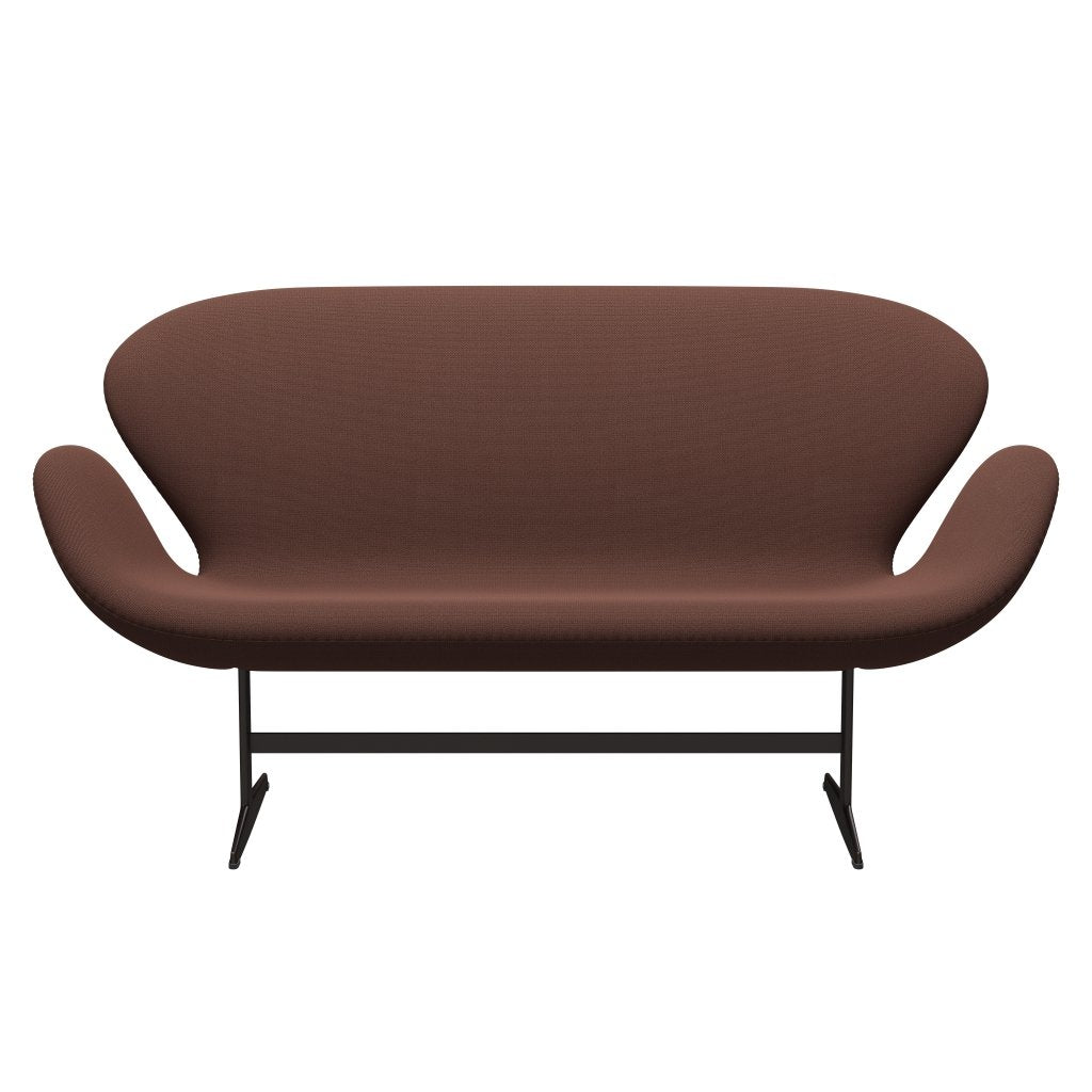 Fritz Hansen Swan Sofa 2 -sæder, brun bronze/fange brun/lyserosa