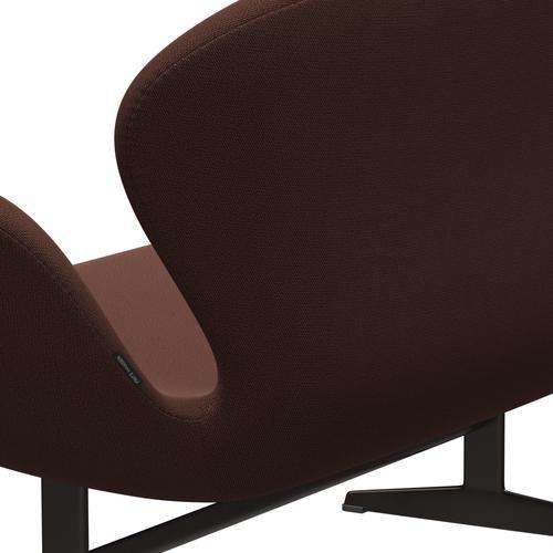 Fritz Hansen Swan Sofa 2 -sæder, brun bronze/fange brun/lyserosa