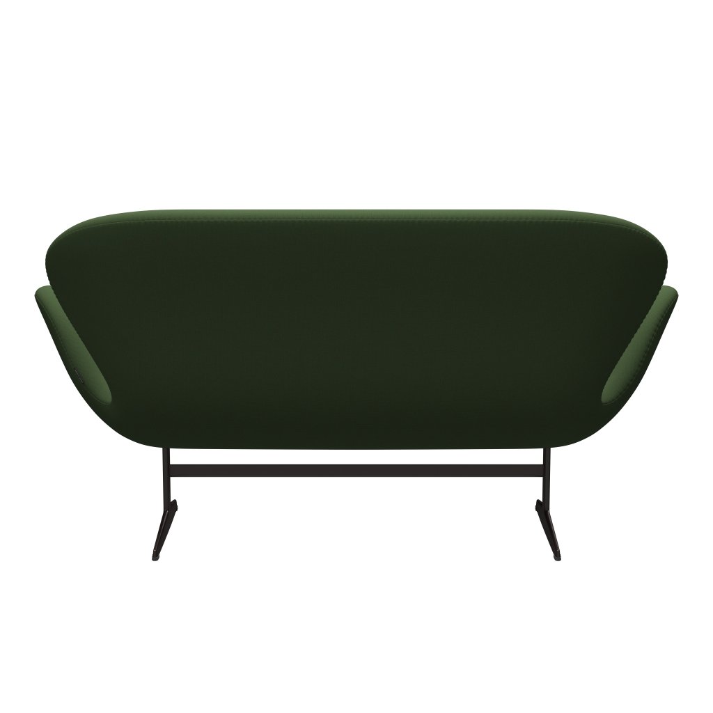 Fritz Hansen Swan Sofa 2 -sæder, brun bronze/fangstmosgrøn