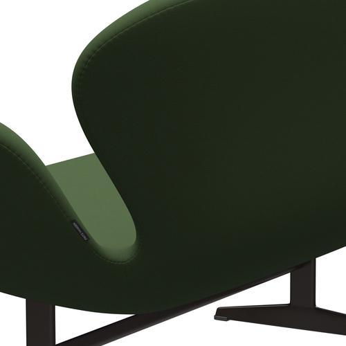 Fritz Hansen Swan Sofa 2 -sæder, brun bronze/fangstmosgrøn