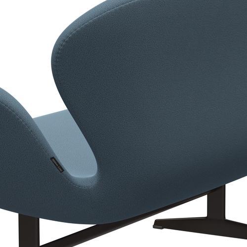 Fritz Hansen Swan Sofa 2 -Sitzer, braune Bronze/einfangen weiches Blau